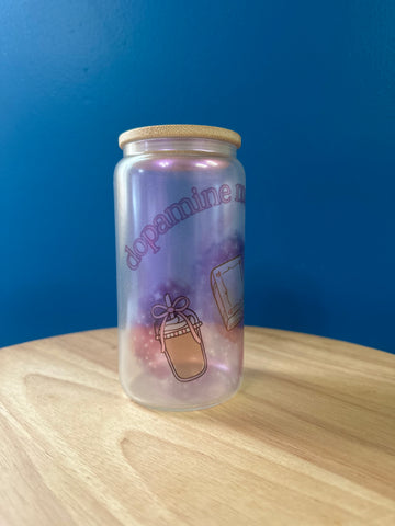 “Dopamine Must Haves” 16oz Glass Tumbler