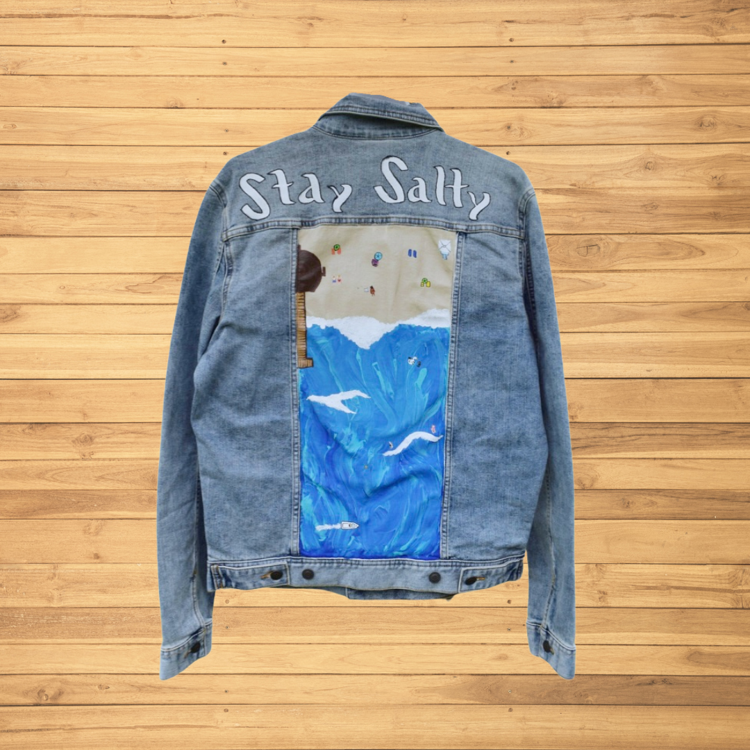 Stay Salty Hand-Painted Jacket